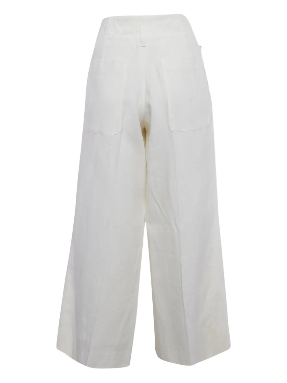 Jacquemus Pre-Owned Linnen plooibroek - Wit