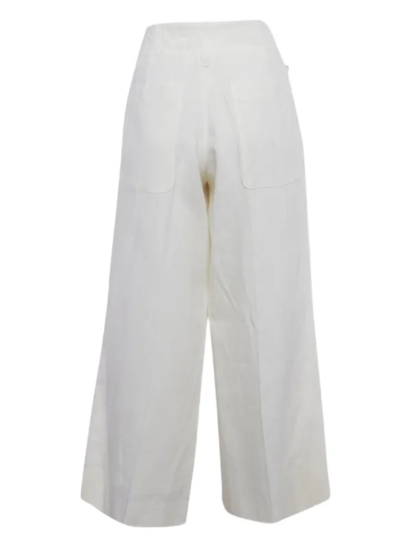 JACQUEMUS ホワイト リネンパンツ 32 Jacquemus Pre-Owned リネン パンツ | ホワイト | FARFETCH JP