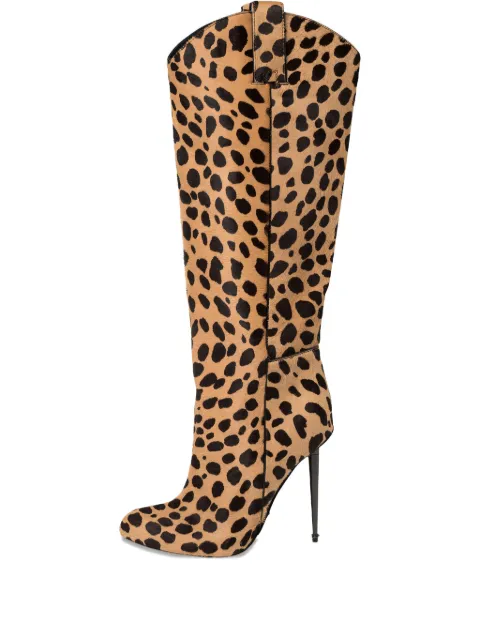 TOM FORD 115mm leopard-print knee-high boots