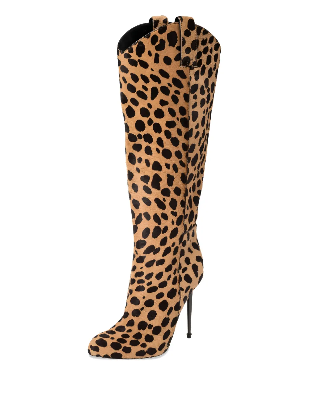 TOM FORD 115 mm knielaarzen met luipaardprint - Beige
