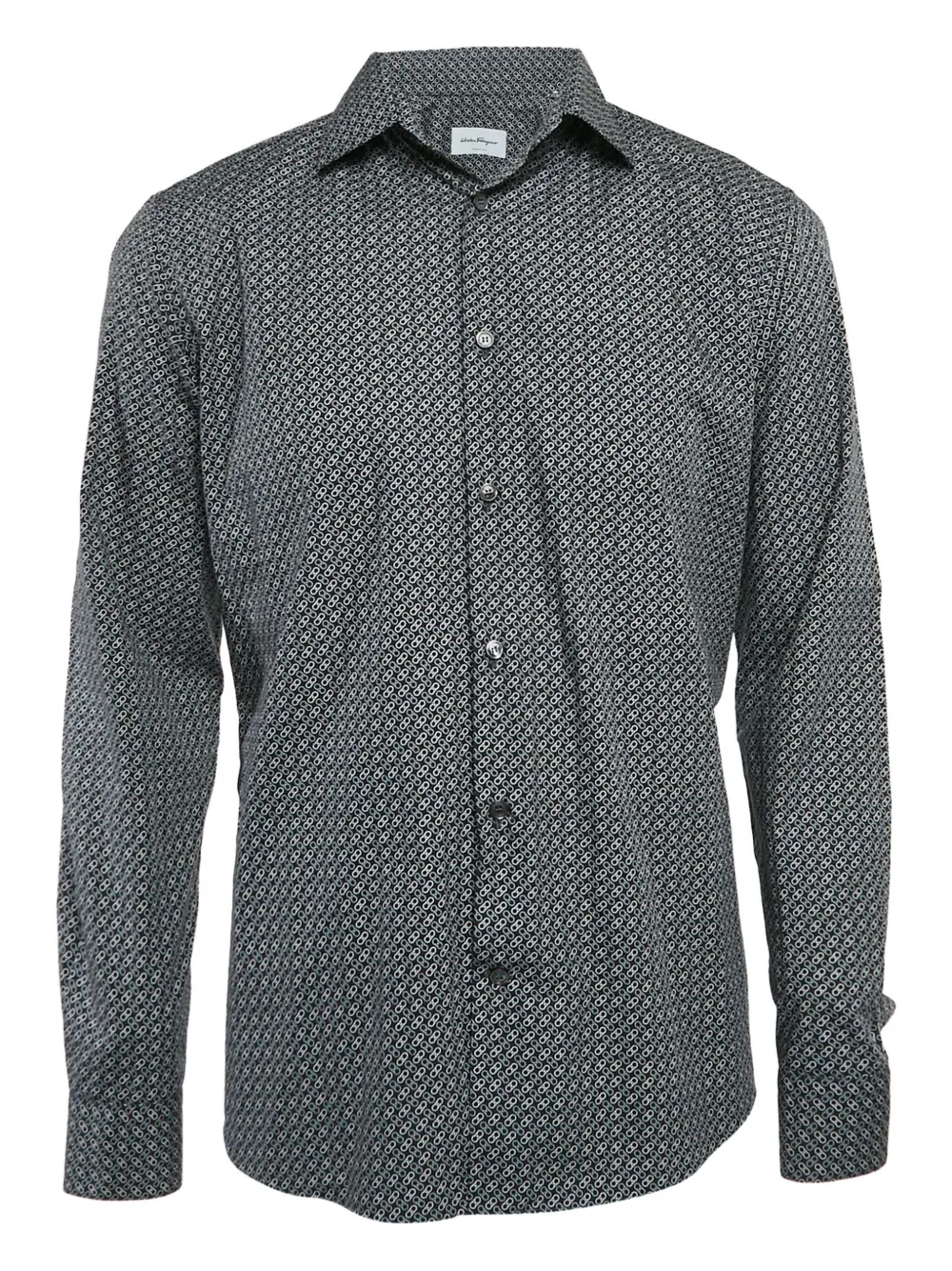 Ferragamo Pre-Owned chain-pattern shirt | Blue | Image 1