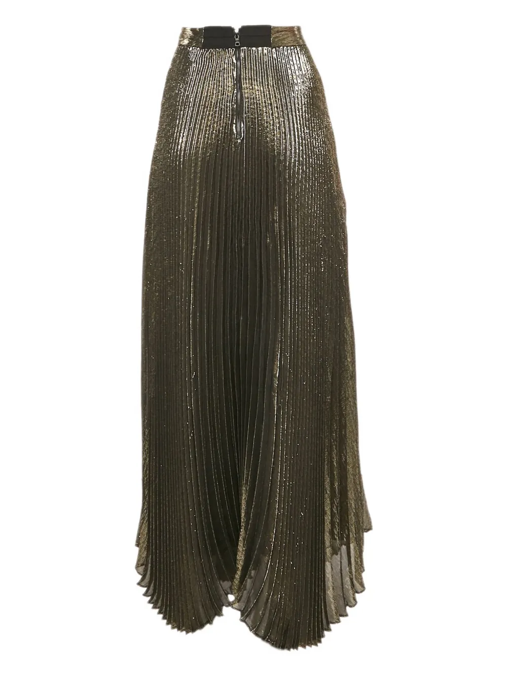 alice + olivia metallic-finish plissé skirt | Image 2