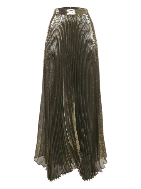 alice + olivia falda plisada con acabado metalizado