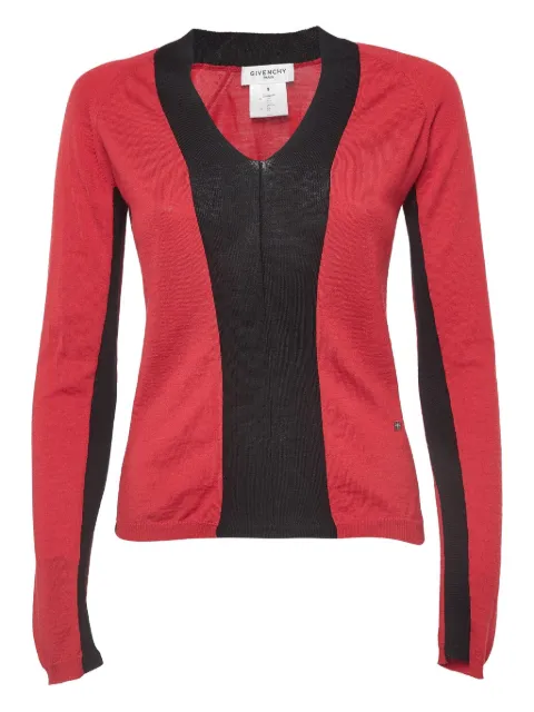 Givenchy Pre-Owned panelled V-neck sweater