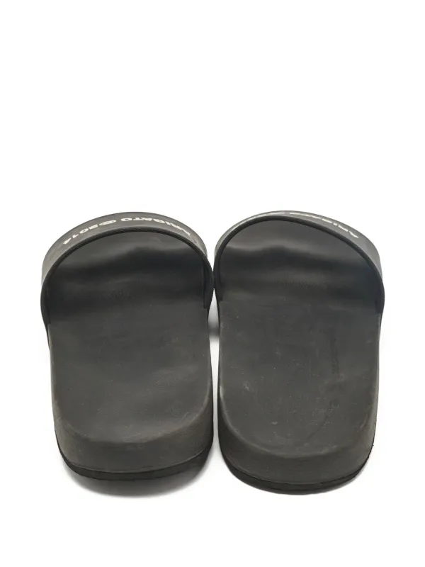 Axel Arigato pre-owned logo-print Slides | Black | FARFETCH display picture 3