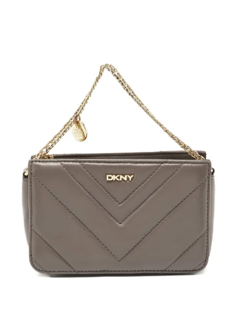 DKNY leather clutch bag 