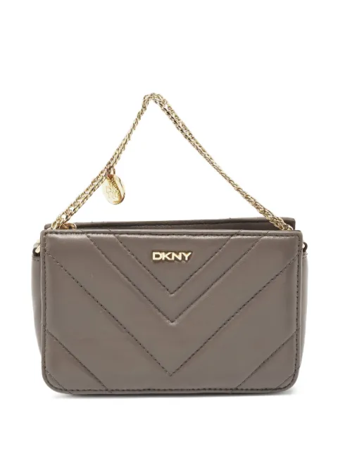 DKNY leather clutch bag 