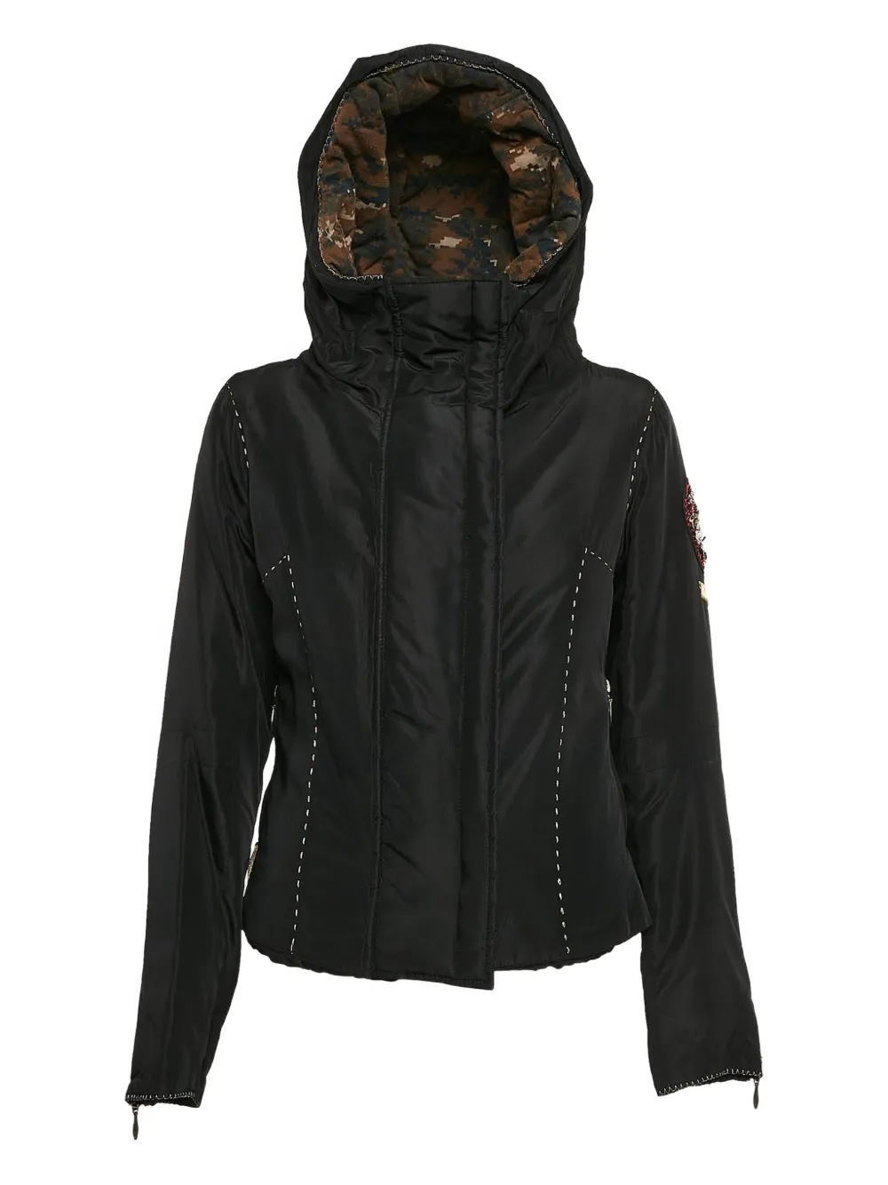 Calvin Klein embellished hooded jacket | Black | Image 1