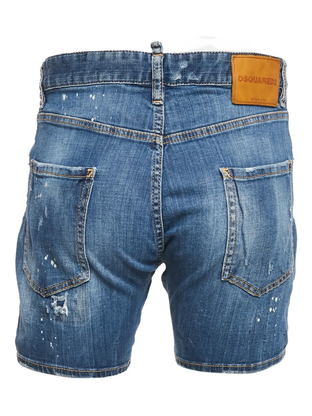 DSQUARED2 pre-owned distressed paint-splatter denim shorts | Image 2