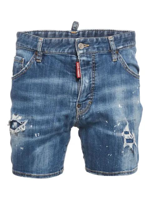 DSQUARED2 shorts de mezclilla con salpicaduras de pintura de archivo