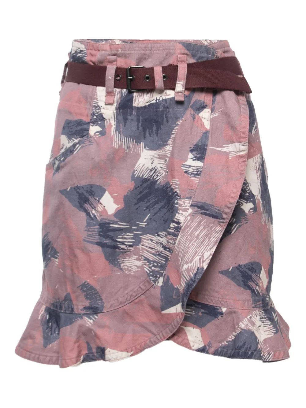 2020 printed belted skirt