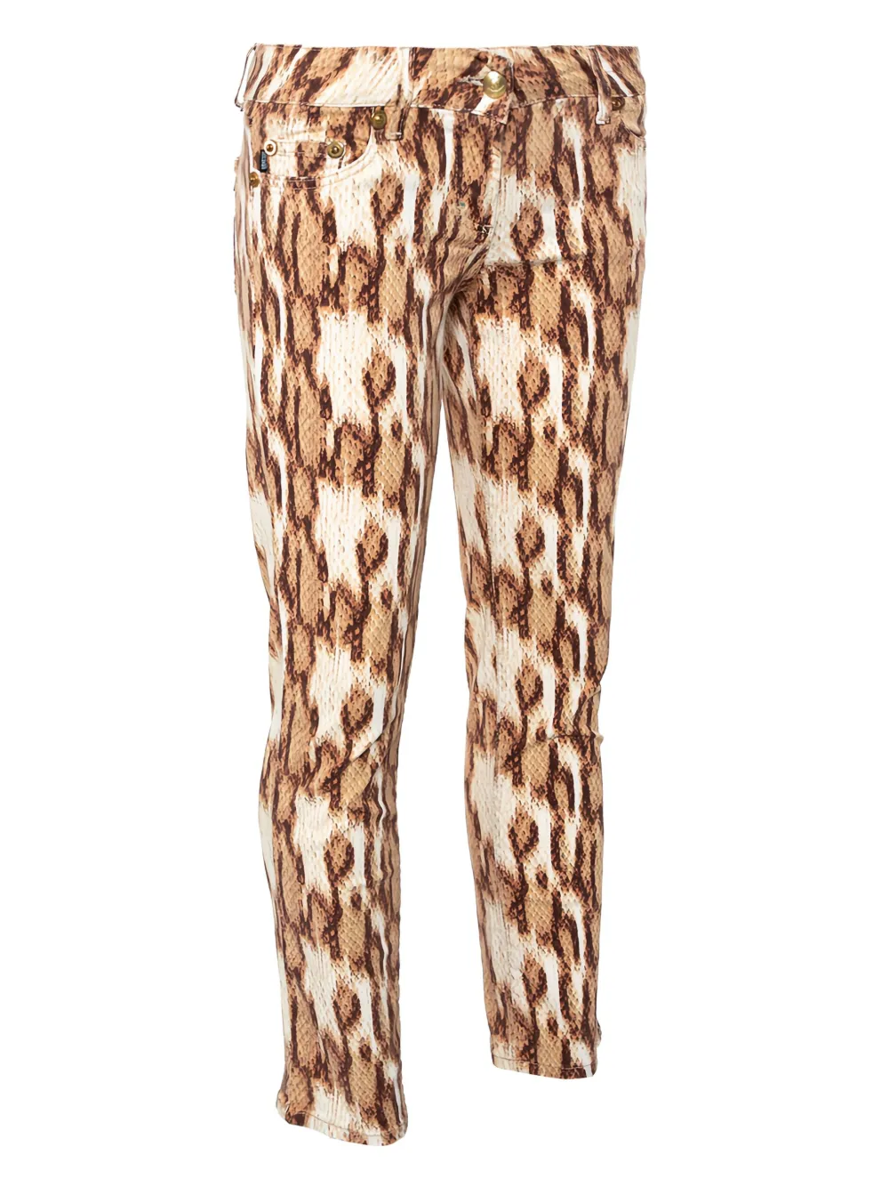 Just Cavalli Vintage Broek met dierenprint - Beige