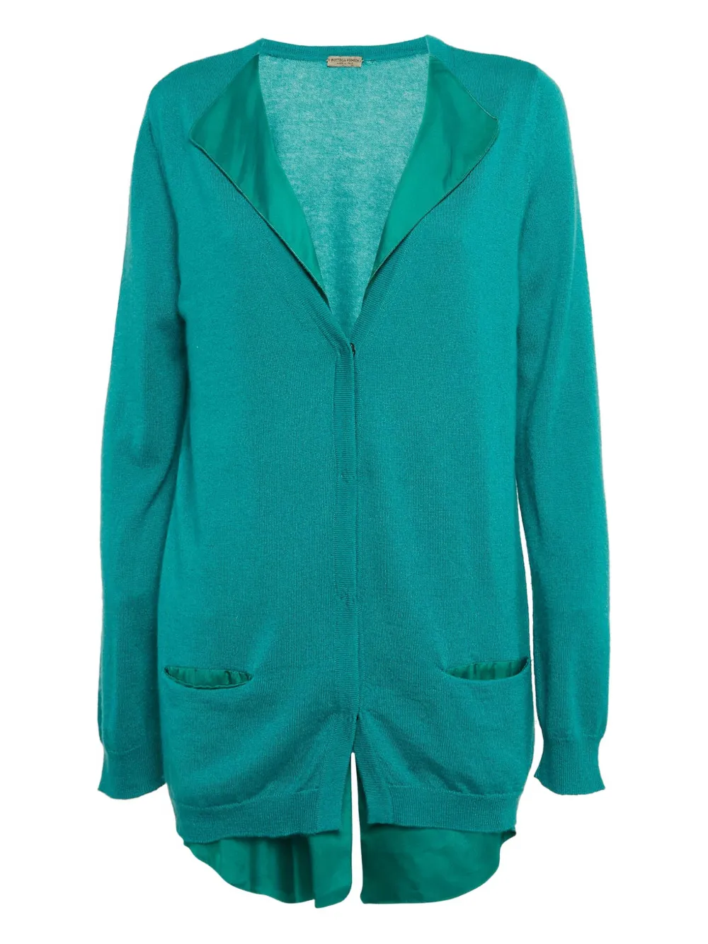 satin-trim cardigan