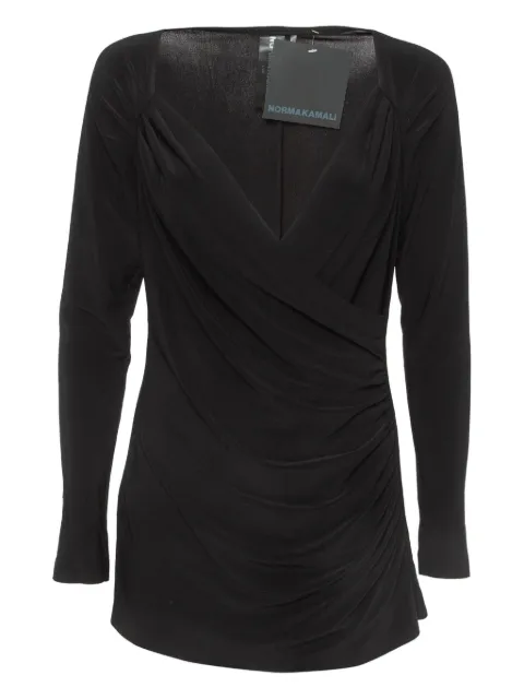 Norma Kamali Vintage draped v-neck top