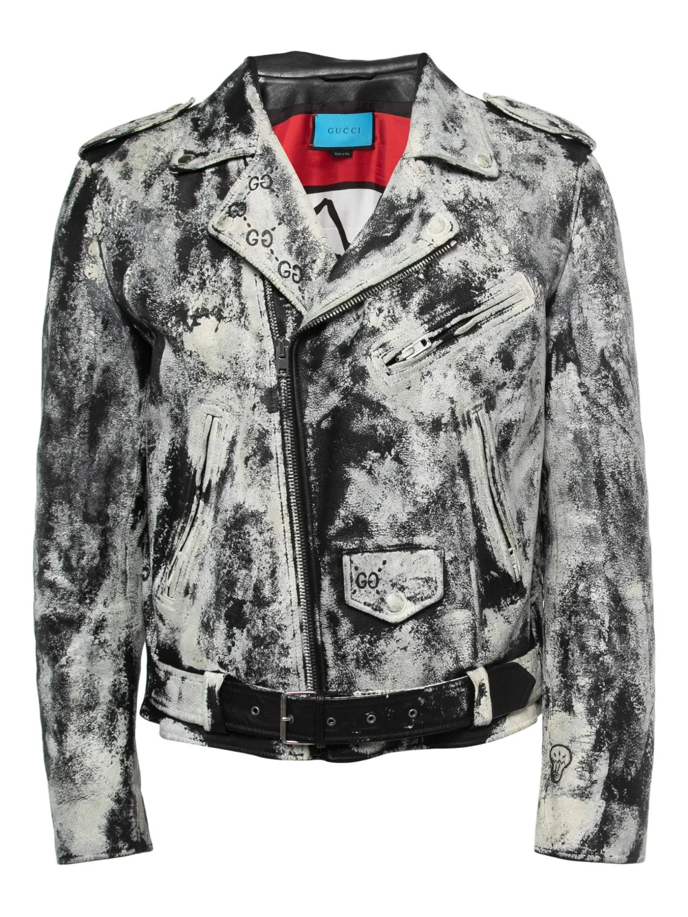 Gucci Pre-Owned ドラゴン レザージャケット - ブラック Gucci Pre-Owned ドラゴン レザージャケット - ブラック
