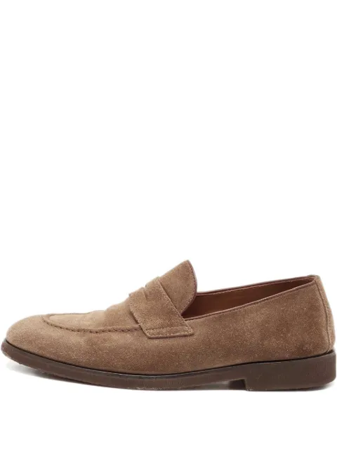 Brunello Cucinelli suede penny loafers