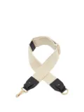 Max Mara canvas leather-panels bag strap - Neutrals