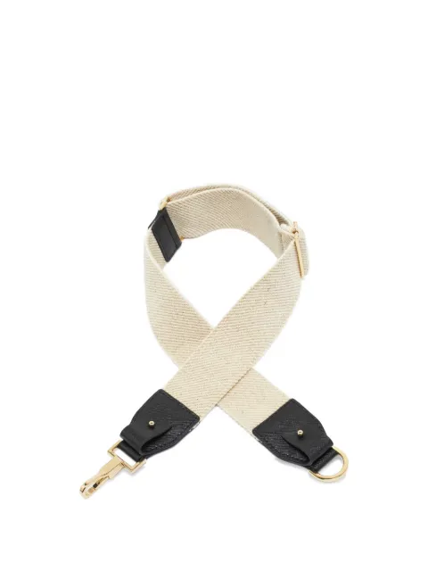 Max Mara canvas leather-panels bag strap