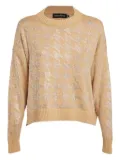 Retrofete crystal-embellished houndstooth sweater - Neutrals