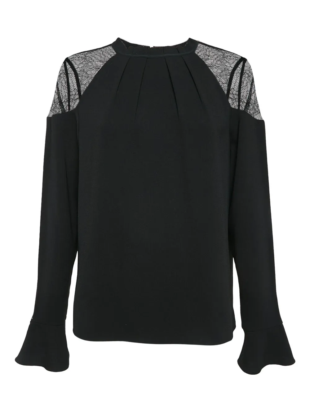 AllSaints プリーツ レーストップ - ブラック AllSaints プリーツ レーストップ - ブラック