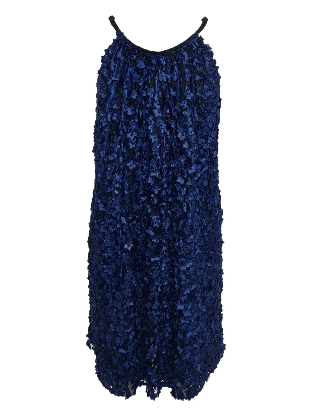 floral-appliqué dress