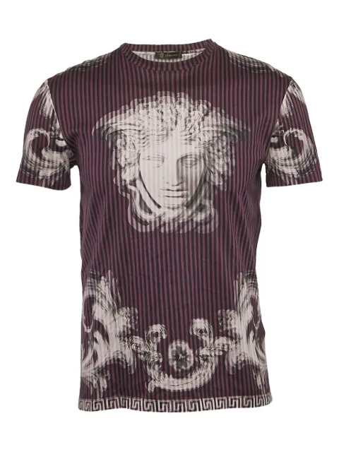Versace Pre-Owned Medusa striped T-shirt