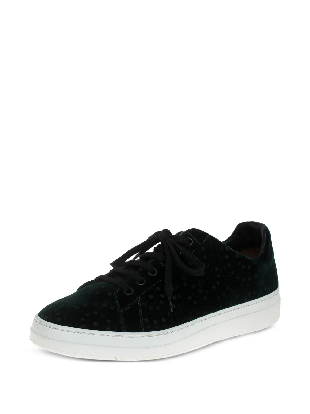 Alaïa Pre-Owned Fluwelen sneakers met print - Zwart