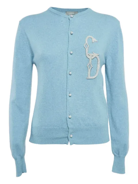 Christian Dior Pre-Owned CD-logo pearl-embellished cardigan