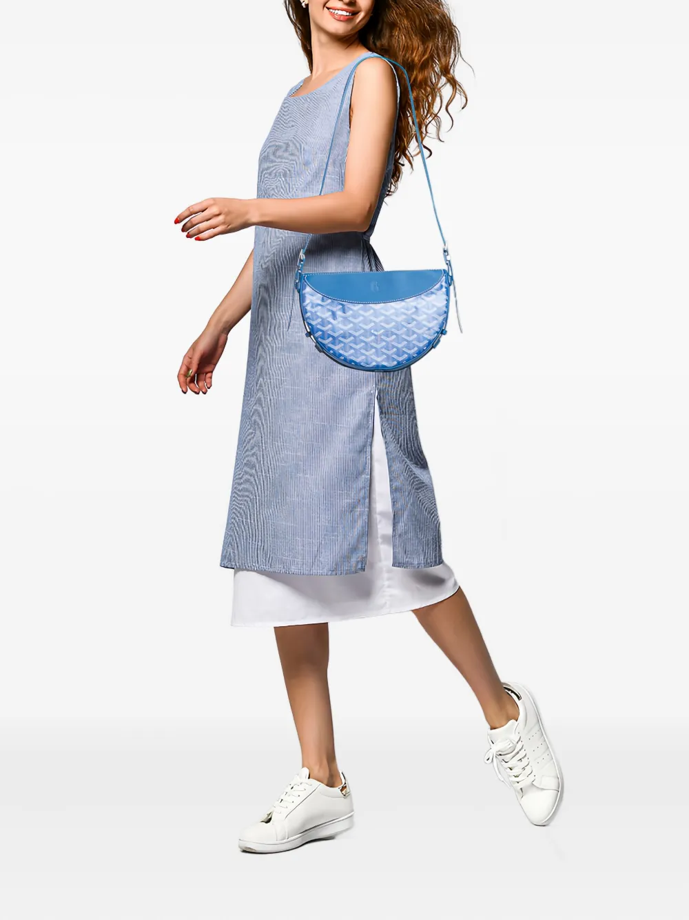 Goyard Pre-Owned Goyardine-canvas half-moon shoulder bag | Pre-Owned | Image 2