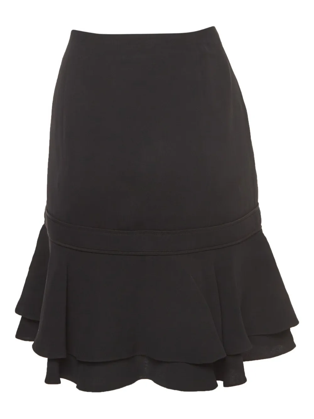 RALPH LAUREN Pre-owned Bow-detail Silk Skirt In Black