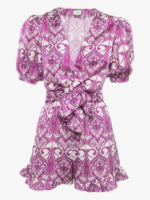 Alexis puff sleeve floral romper