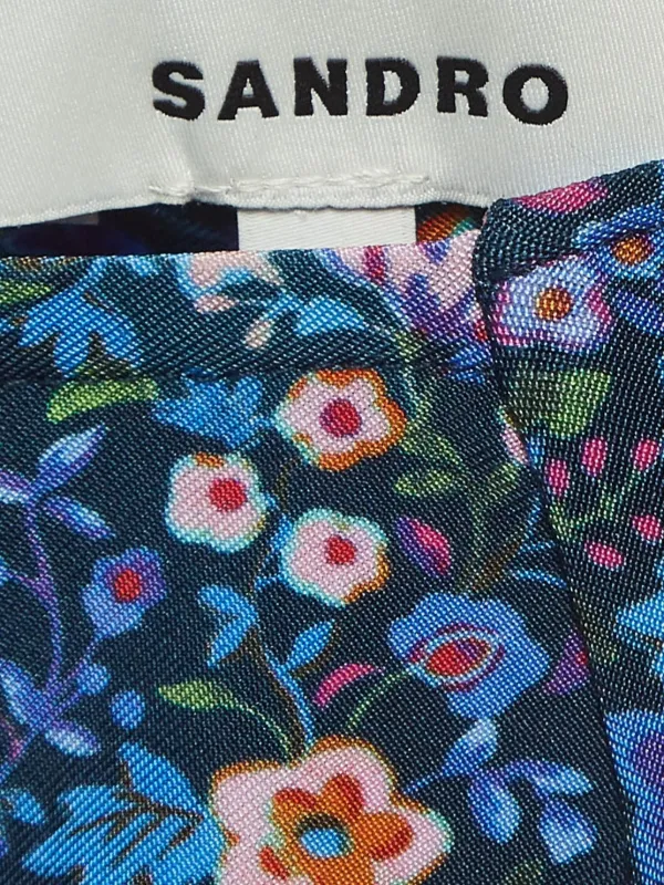 Sandro Floral-print Mini Dress - Blue