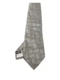 Fendi Pre-Owned FF silk tie - Grey