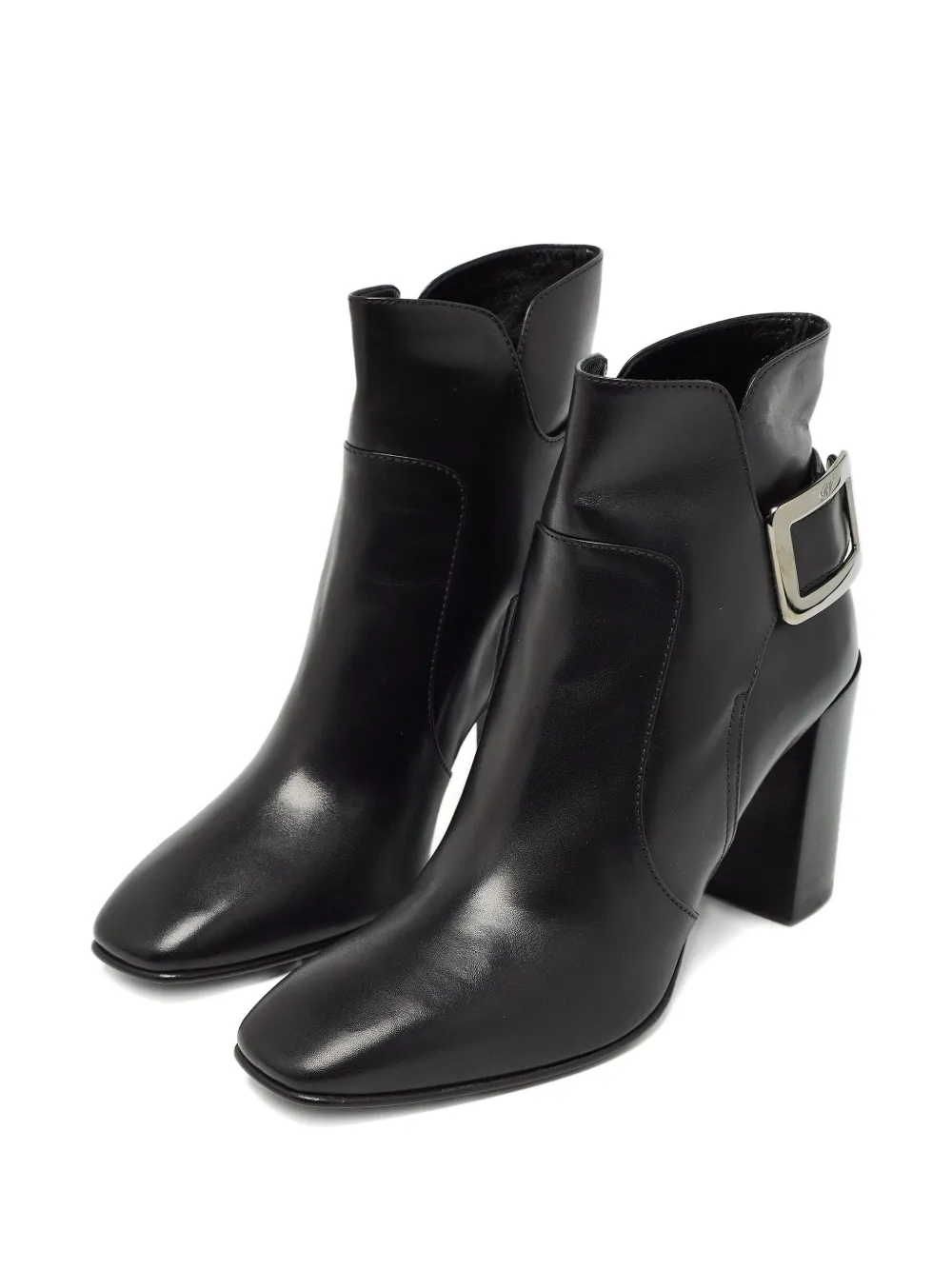 Roger Vivier 90mm buckle-detail block-heel ankle boots | Image 2