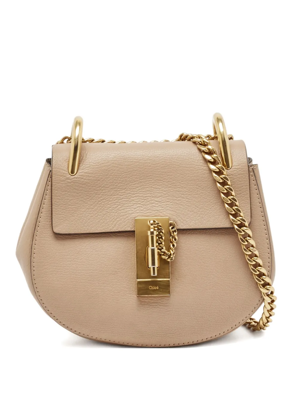 Chloé Pre-Owned Drew flap leather mini bag | Neutrals | Image 1