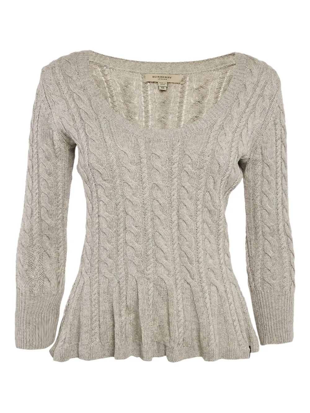 cable-knit peplum sweater