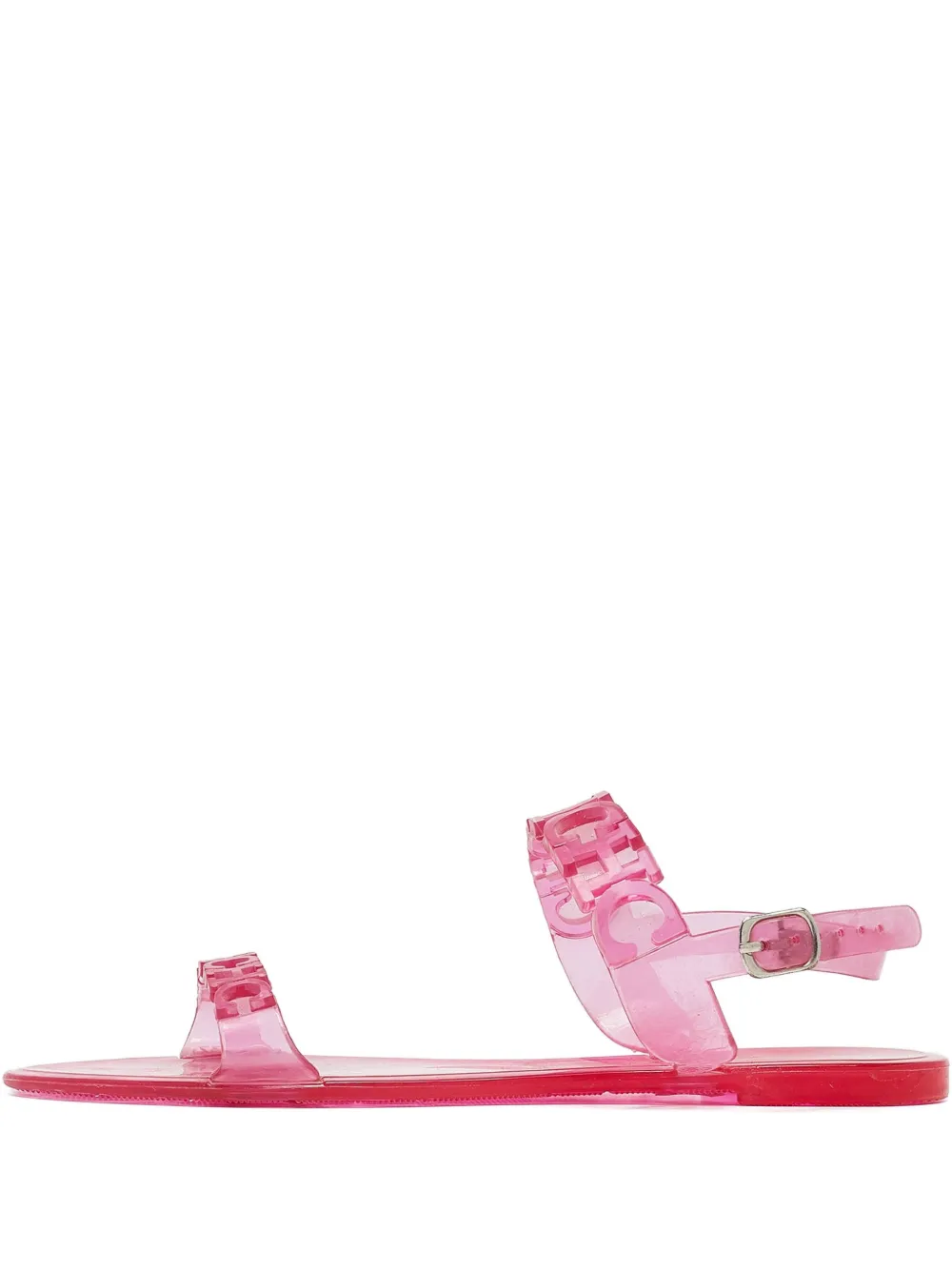 logo jelly flat sandals