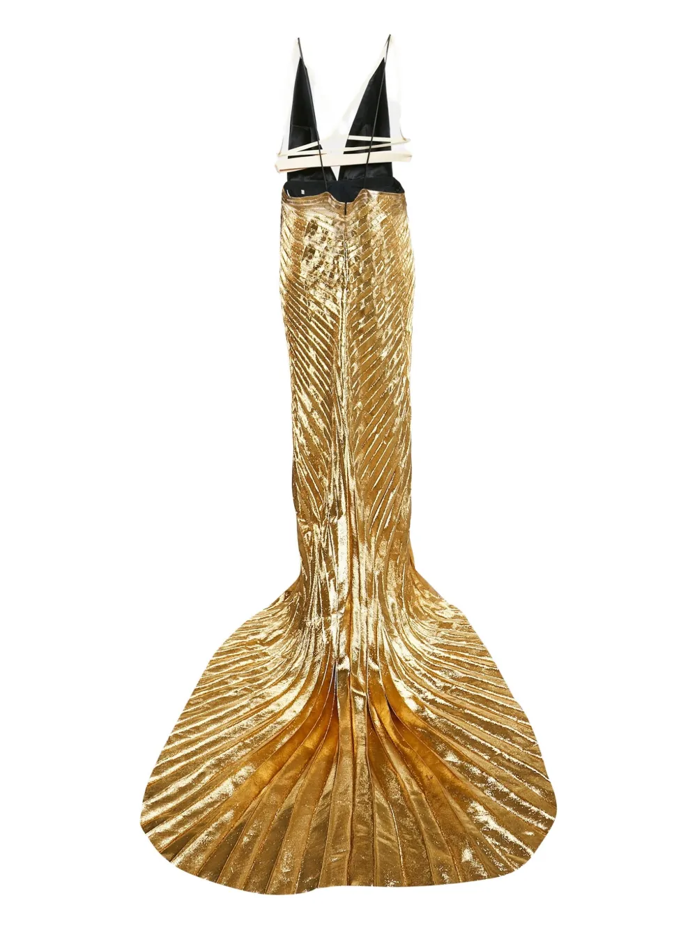 Gucci Pre-Owned Geplooide avondjurk - Goud