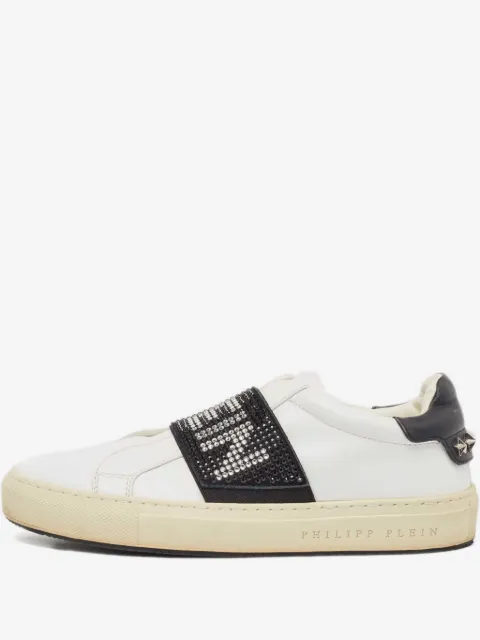 Philipp Plein tenis de piel con detalles de cristal