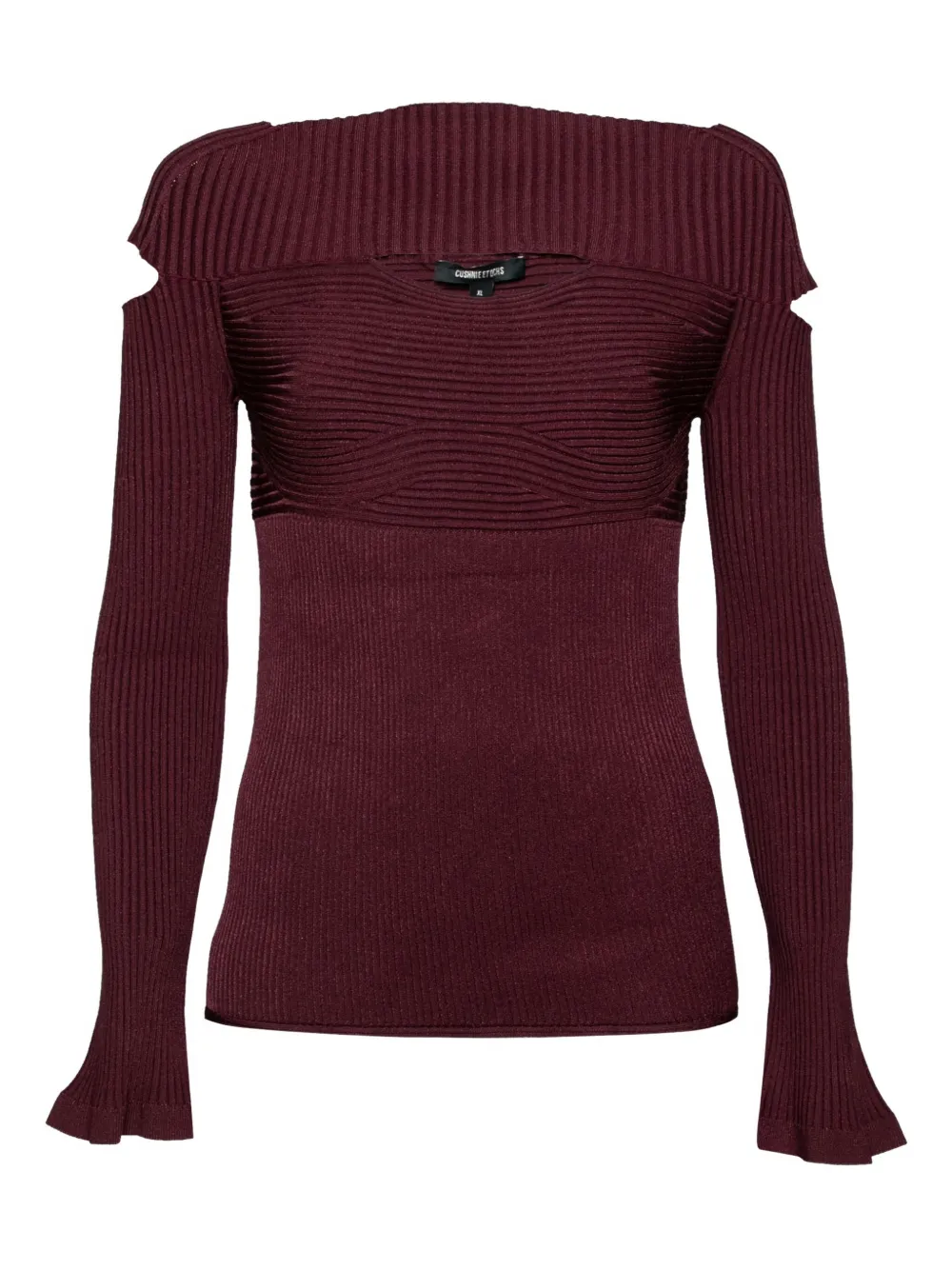 Cushnie ribbed top | Brown | Image 1