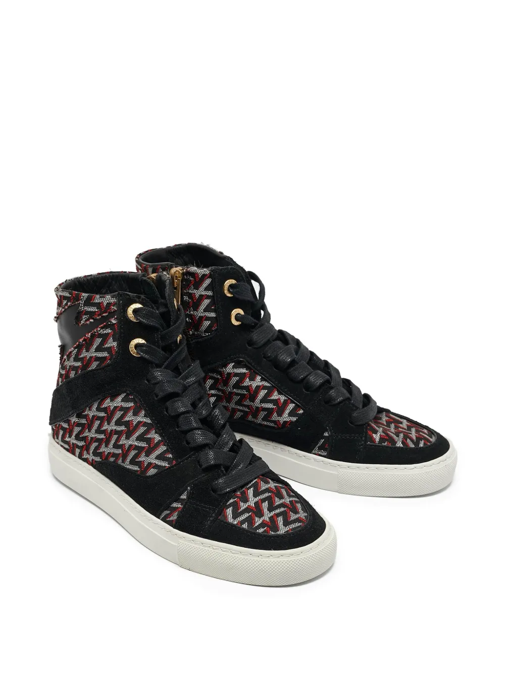 Zadig&Voltaire Sneakers met all-over logo - Zwart
