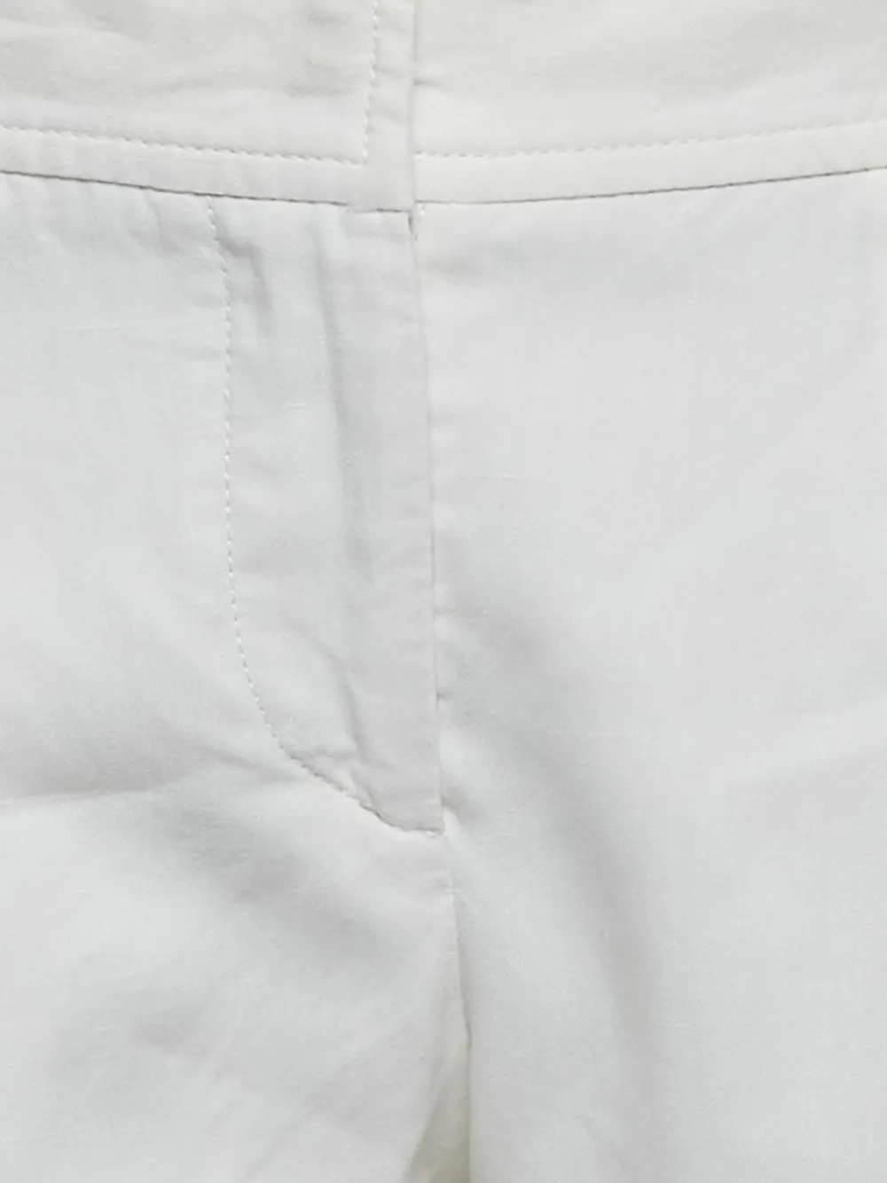 Pre-owned Brunello Cucinelli Vintage Linen Blend Straight-leg Trousers In White