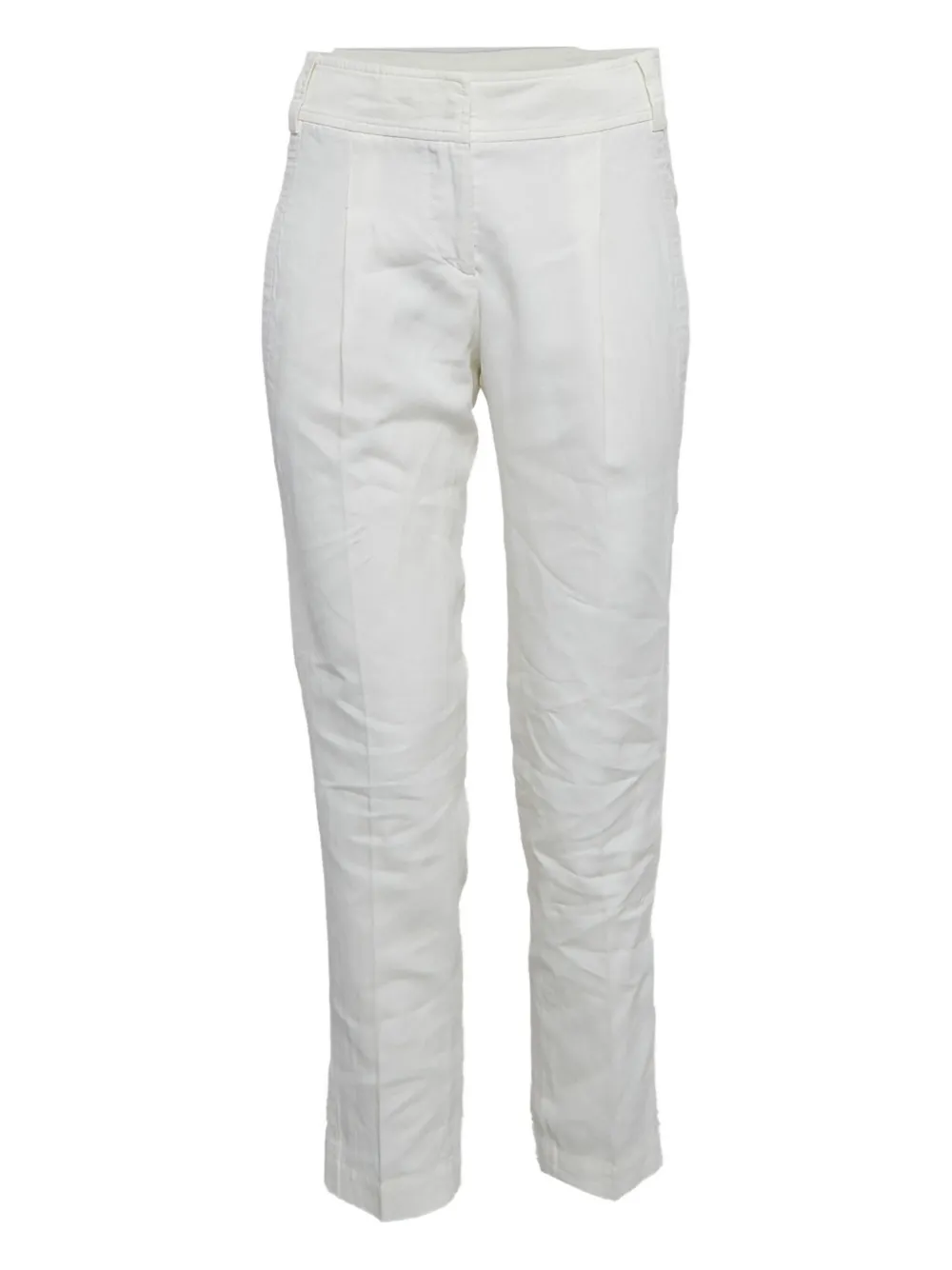 Brunello Cucinelli Vintage linen blend straight-leg trousers | White | Image 1