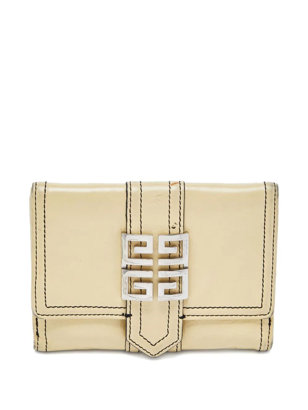 Givenchy Pre-Owned logo-plaque leather wallet - Toni neutri