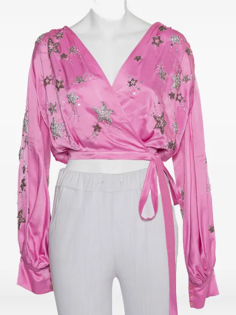 The Attico rhinestone-embellished top