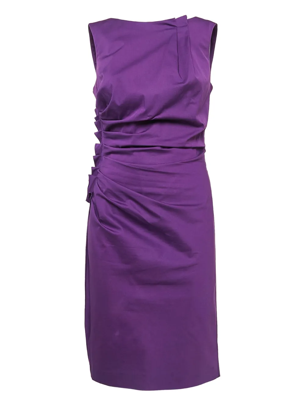 Christian Dior Pre-Owned draped cotton dress - パープル Christian Dior Pre-Owned draped cotton dress - パープル