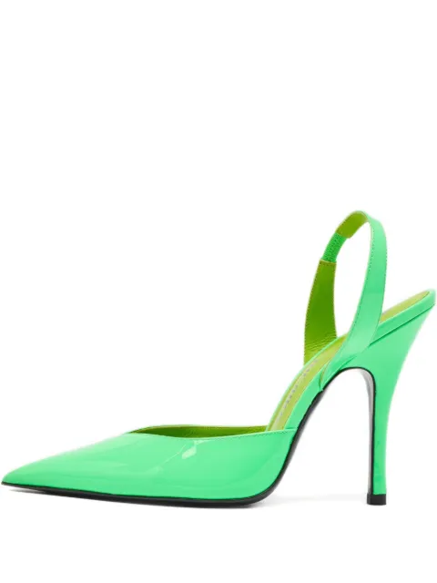 The Attico slingback patent-leather pumps
