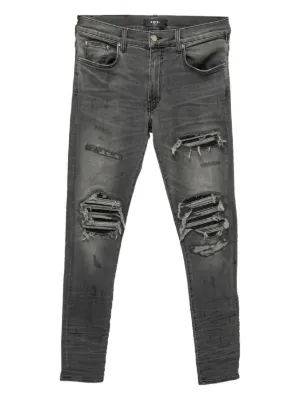 AMIRI Club MX1 ダメージ ジーンズ | ブラック | FARFETCH JP