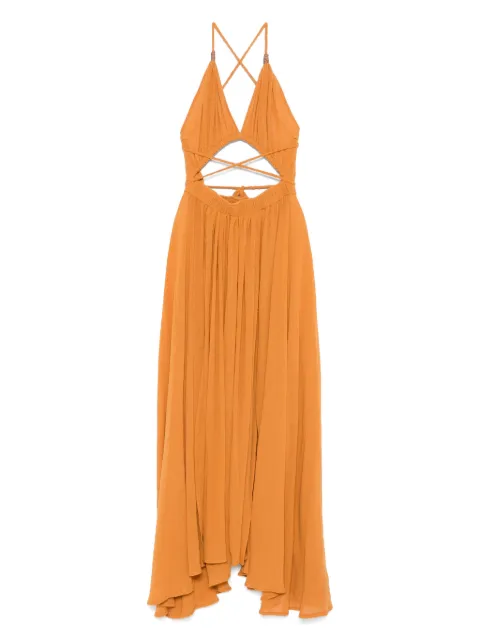 Caravana cotton pleated maxi dress