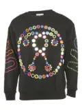 Moschino Pre-Owned mirror-embroidery cotton sweatshirt - Black